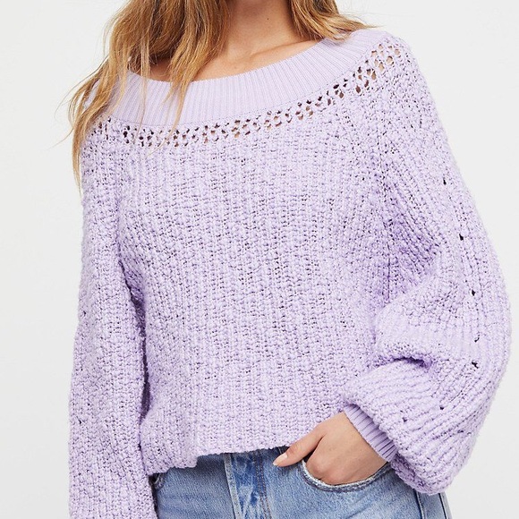 💜NWT Free People Pandora’s Boatneck Sweater - Picture 2 of 7